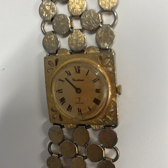 Vendome Vintage Metal Wide Bracelet Watch - Picture 3 of 8